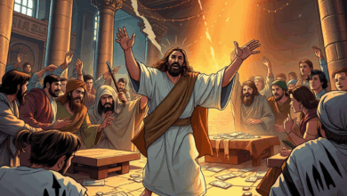 Jesus Cleanses the temple.