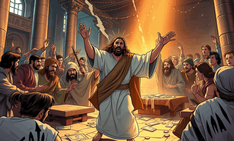 Jesus Cleanses the temple.